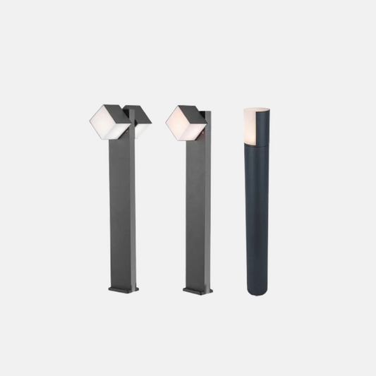 Minimalistisch Außenstehleuchte LED Schwenkbar Schwarz Metall Garten