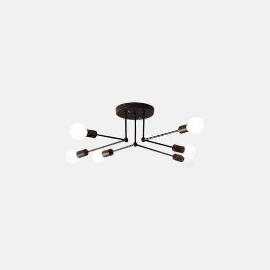 Modern Deckenleuchte LED Metall/Glas Schwarz