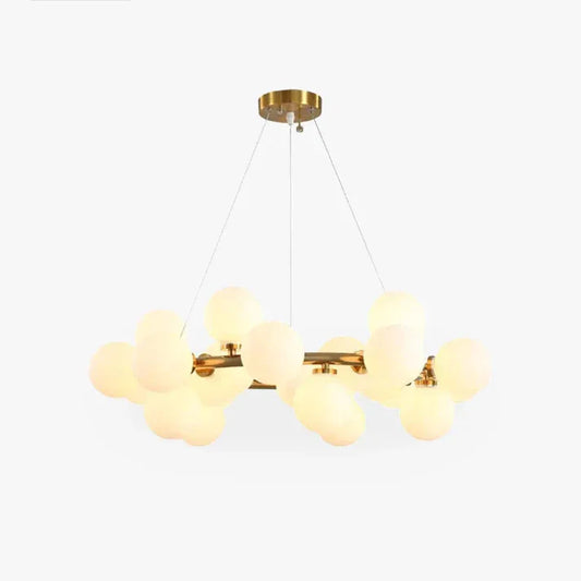 Designer Pendelleuchte Glas Gold Esszimmer