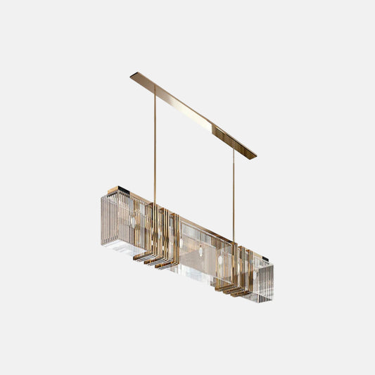 Geometrisch Pendelleuchte Acryl Gold Wohnzimmer