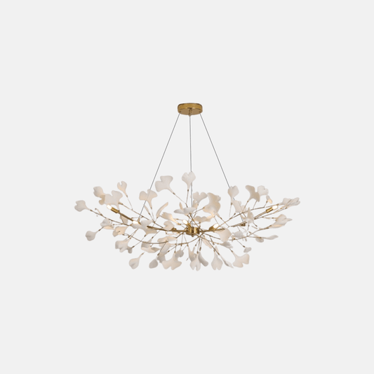 Moderne Kronleuchter LED Gold/Weiß Keramik/Metall