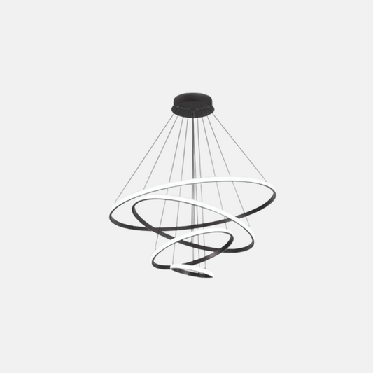 Moderne Pendelleuchte LED Ring Metall/Acryl Weiß