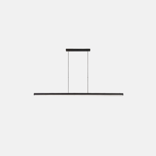 Moderne Pendelleuchte LED Linear Schwarz/Braun Metall Esszimmer