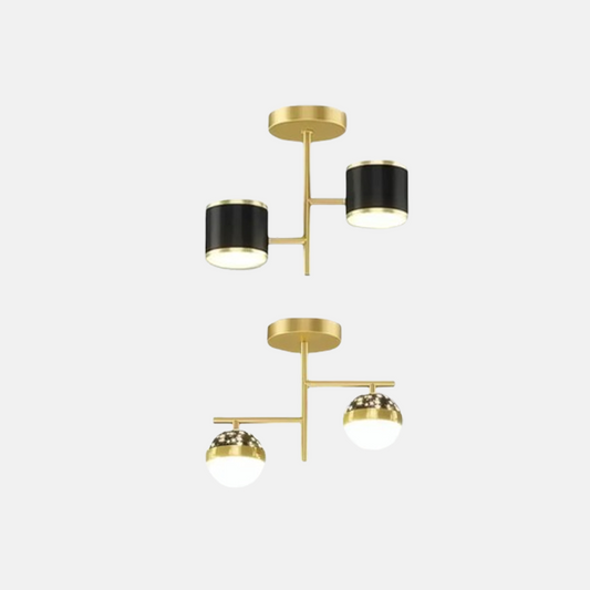 Moderne Deckenleuchte LED Metall Schwarz Wohnzimmer