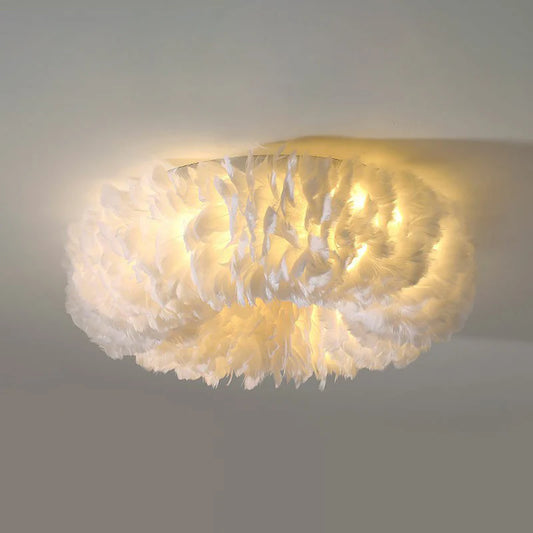 deckenlampe Federn wohnzimmer