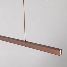 Moderne Pendelleuchte LED Linear Schwarz/Braun Metall Esszimmer