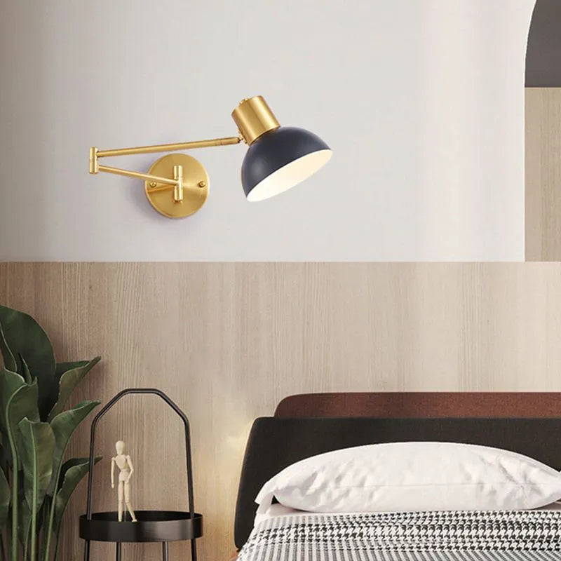 Modern Metall Zylindrisch Gold Wandlampe Wohnzimmer