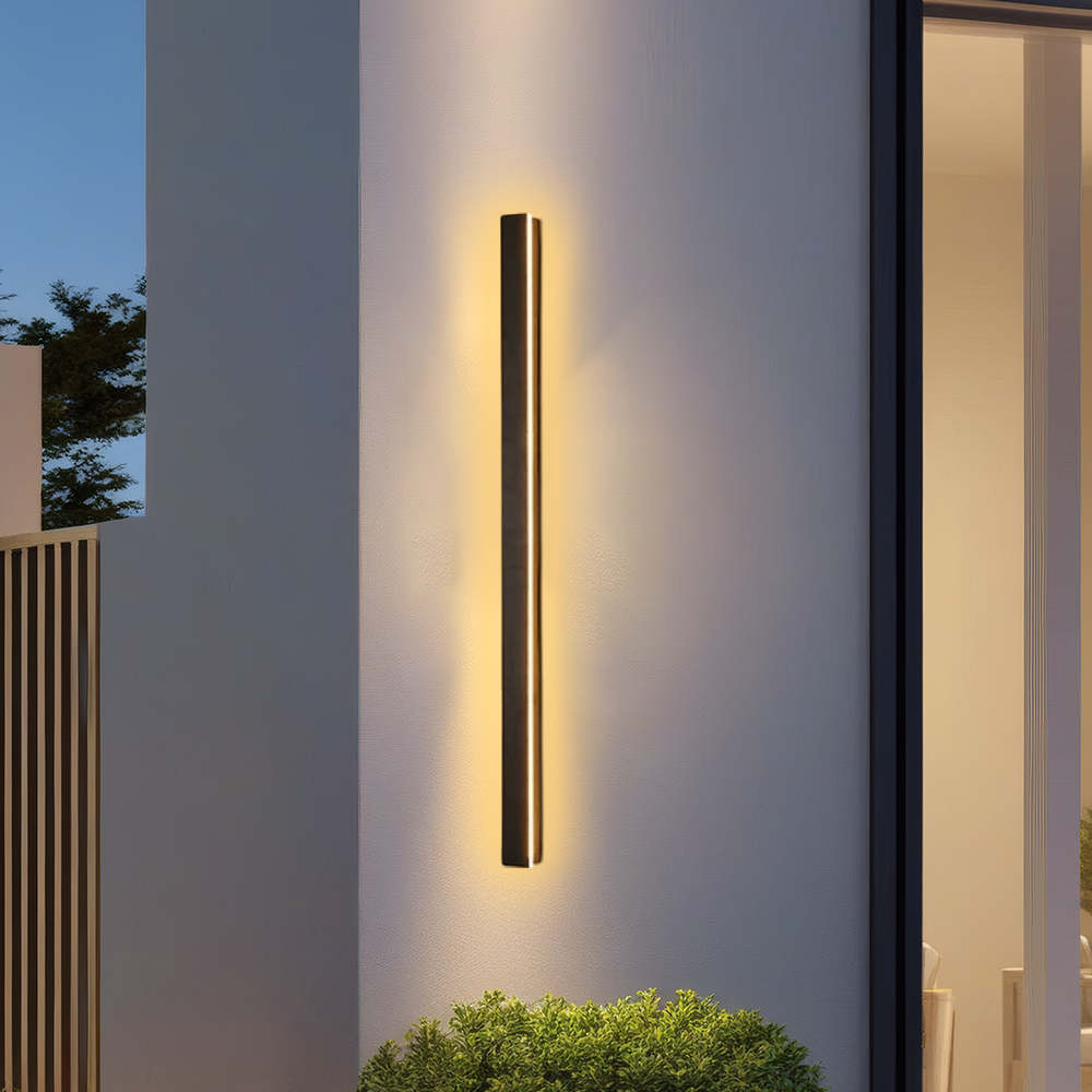 Modern Außenwandleuchte LED Linear Schwarz Garten