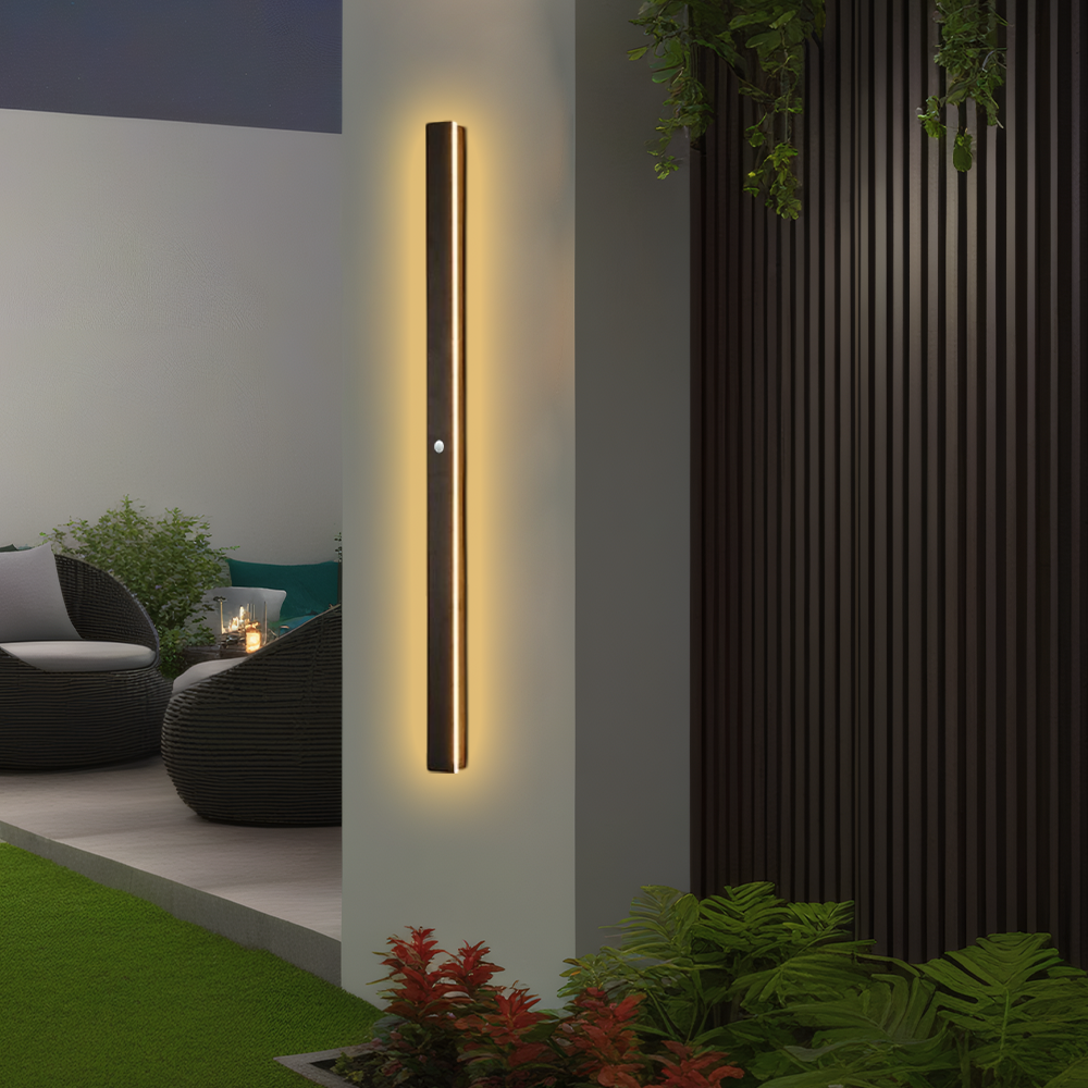 Modern Außenwandleuchte LED Linear Schwarz Garten