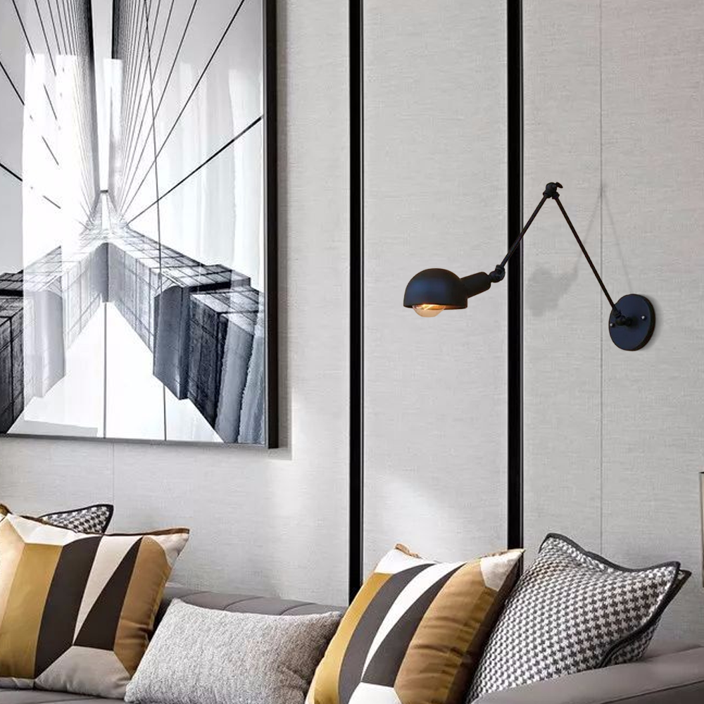 Modern Wandleuchte LED Verstellbare Metall Schwarz Wohnzimmer