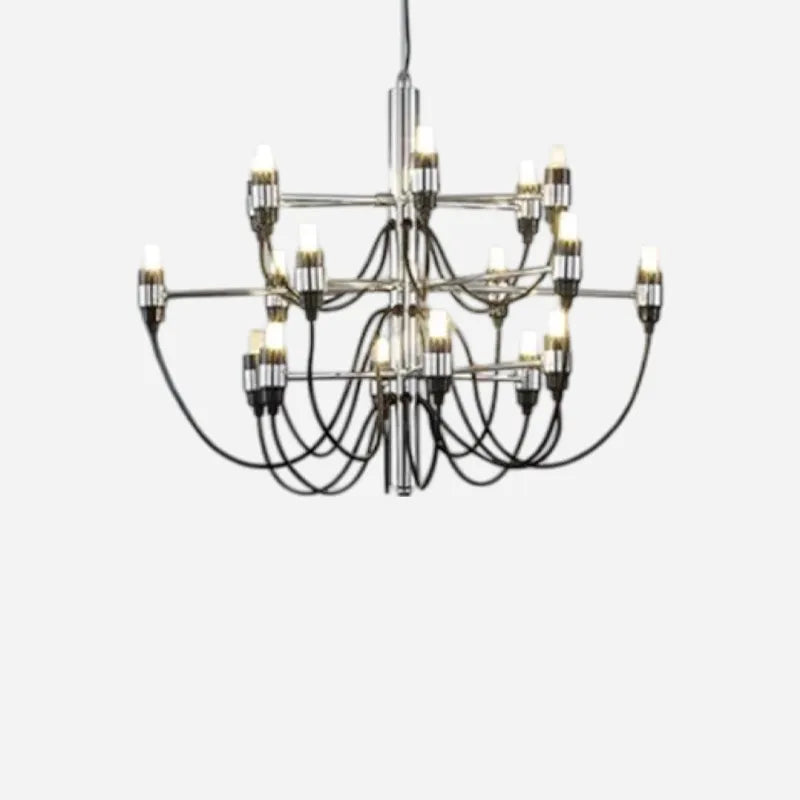 Industrial Kronleuchter Metall Schwarz Wohnzimmer