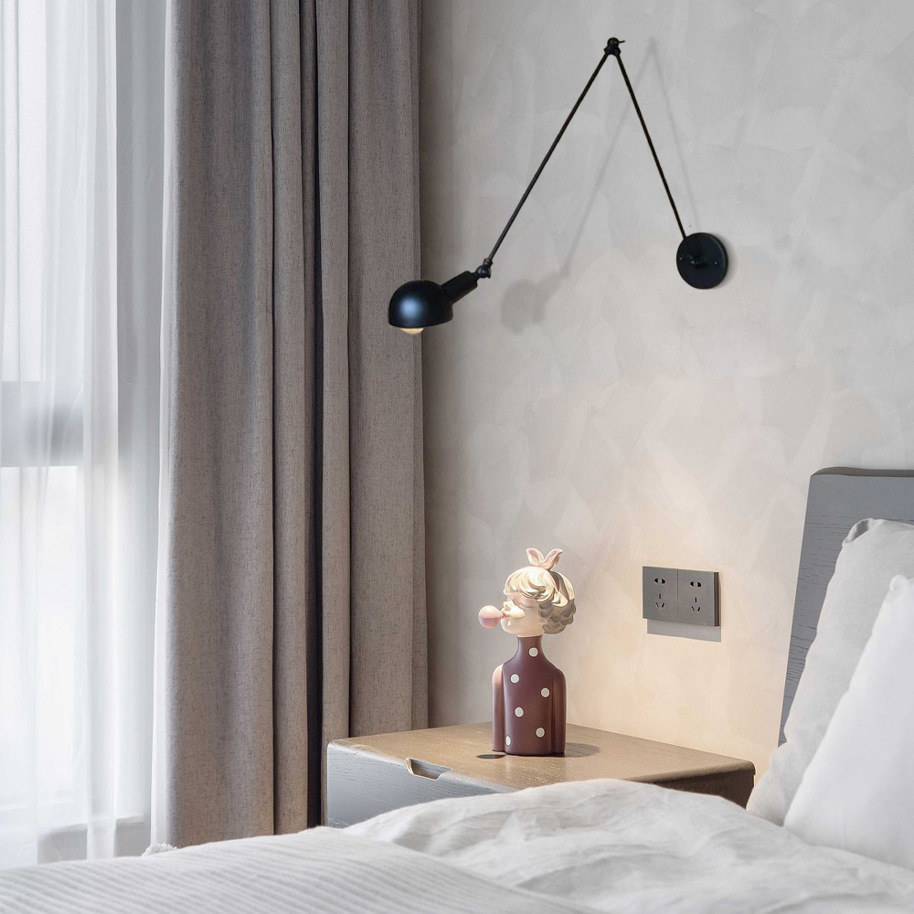 Modern Wandleuchte LED Verstellbare Metall Schwarz Wohnzimmer