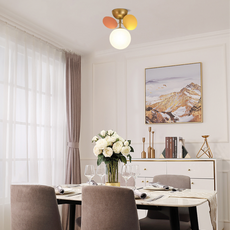 Moderne Deckenleuchte LED Cluster Morandi Metall/Glas Esszimmer
