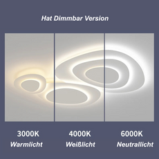 Moderne Deckenleuchte LED Wolken Weiß Metall Schlaf/Wohnzimmer