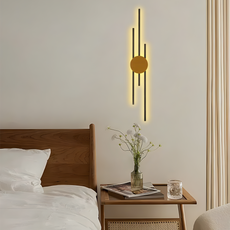 Moderne Wandleuchte LED Linear Metall/Acryl Schwarz Wohnzimmer