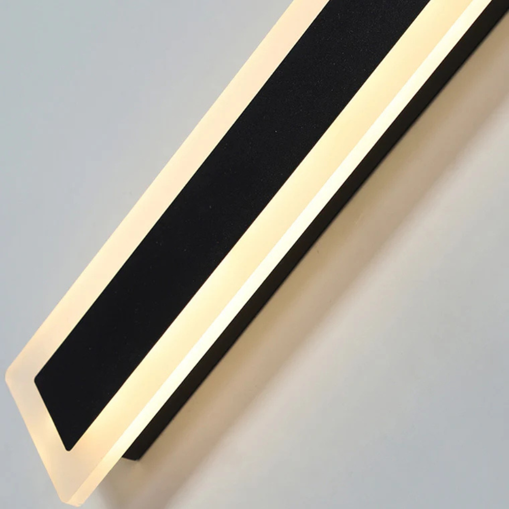 Moderne Außenwandleuchte LED Linear Schwarz Metall Garten/Balkon