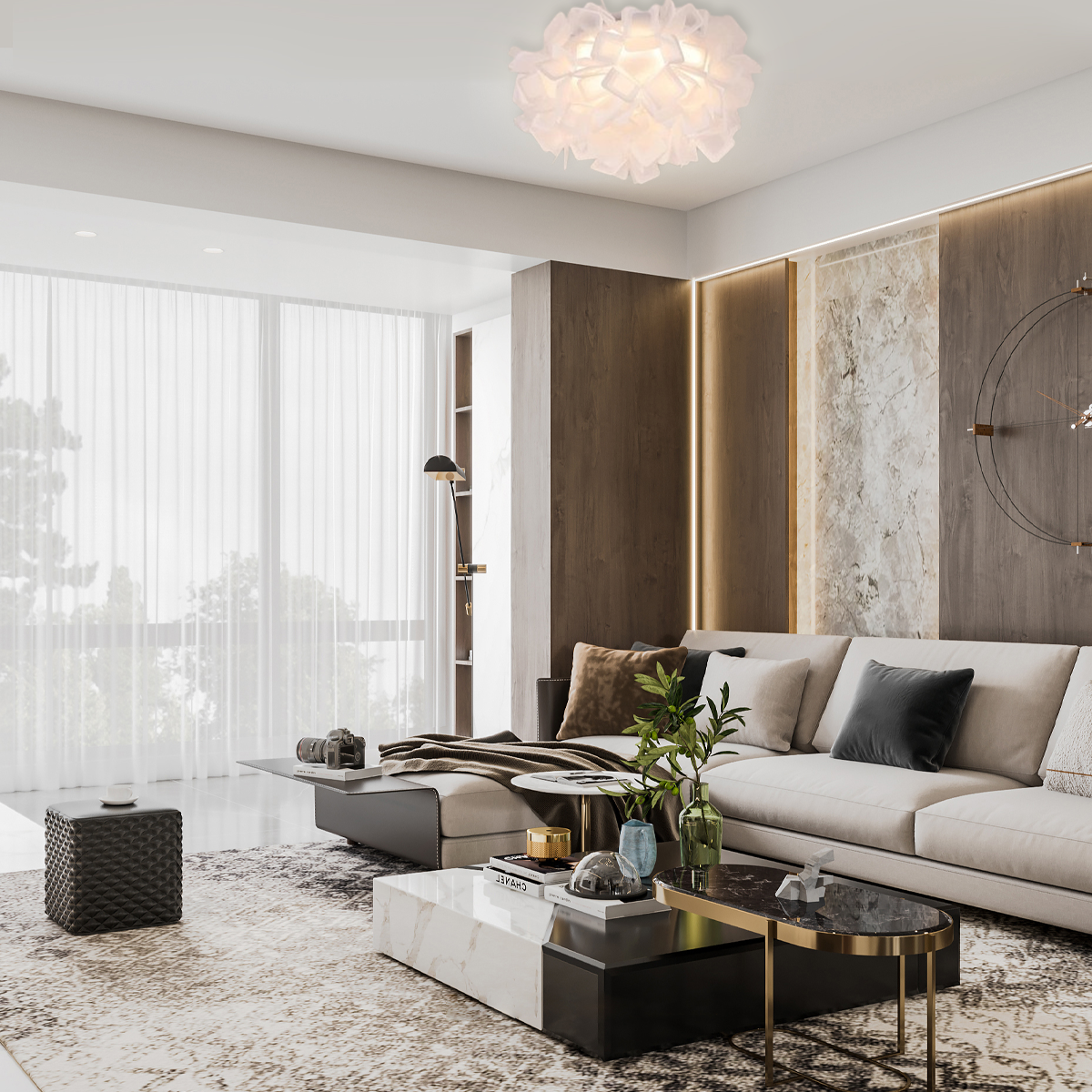Modern Deckenleuchte LED Blume Acryl Schlafzimmer