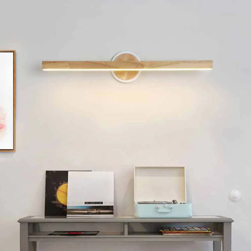 Modern Holz Rechteckig Holzfarbe Wandleuchte Wohnzimmer