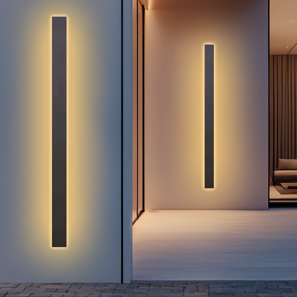 Modern Außenwandleuchte LED Linear Schwarz Garten