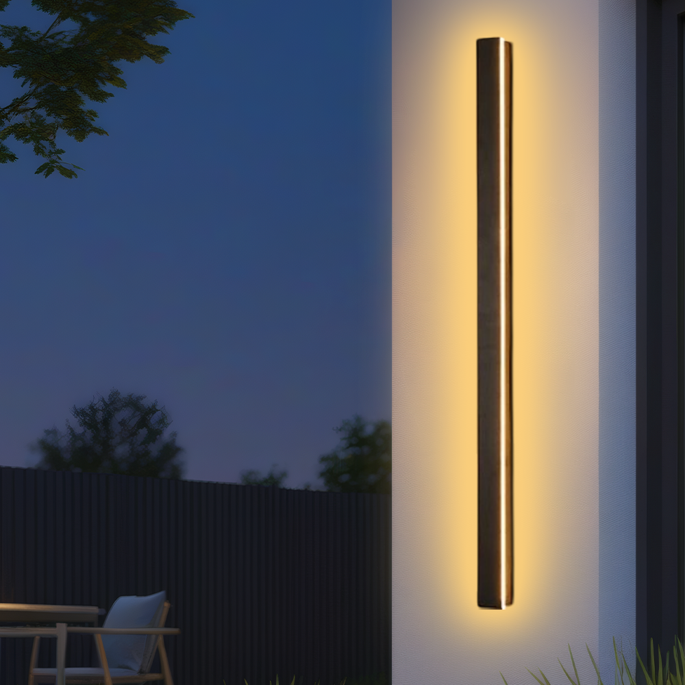 Modern Außenwandleuchte LED Linear Schwarz Garten