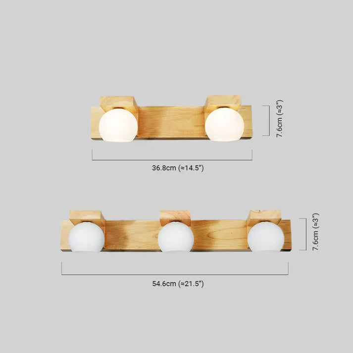 Modern Glas/Holz Rechteckig Holzfarbe Wandleuchte Badezimmer