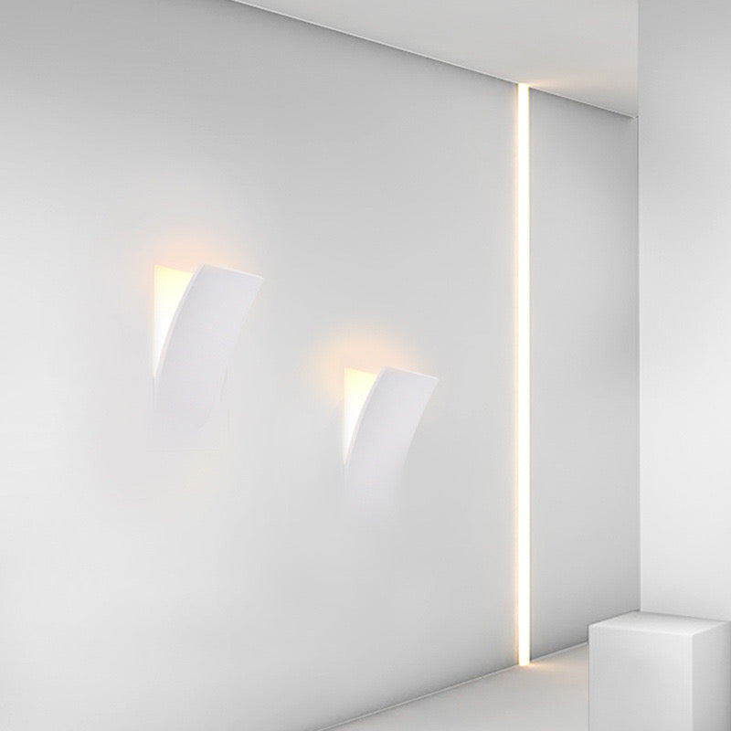 Art Deco Wandlampe Metall Weiß Wohnzimmer