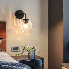Modern Wandlampe Metall Gold/Schwarz Arbeitszimmer