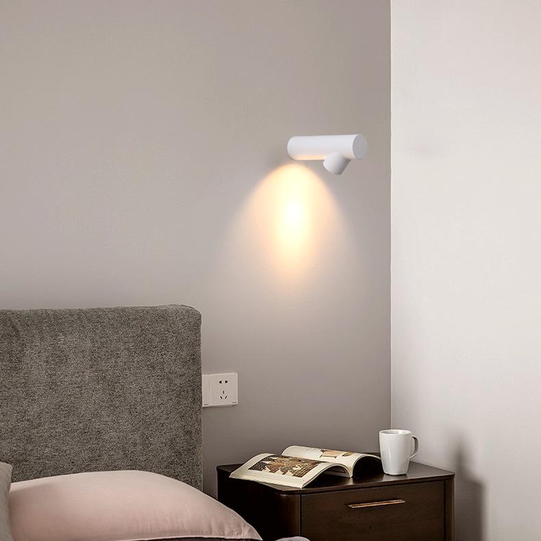Modern Wandlampe Metall Weiß Treppenhaus