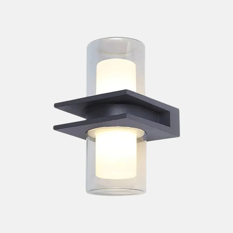 Modern Außenwandleuchte LED Metall Schwarz Passage