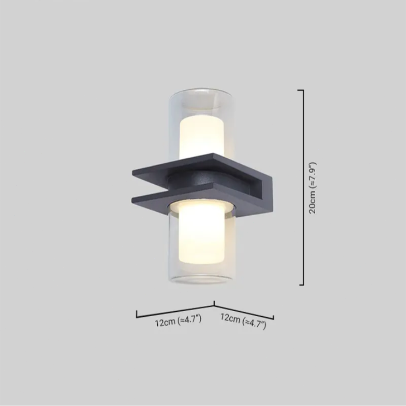 Modern Außenwandleuchte LED Metall Schwarz Passage