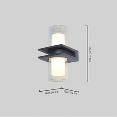 Modern Außenwandleuchte LED Metall Schwarz Passage