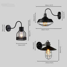 Industriell Wandlampe Metall Schwarz Esszimmer