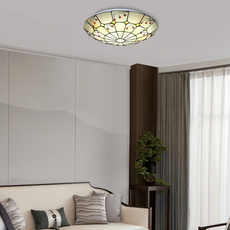 Vintage Deckenleuchte LED Rund Gold Glas Wohnzimmer