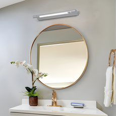 Minimalistisch Wandlampe LED Linear Silber Metall Acryl Badezimmer