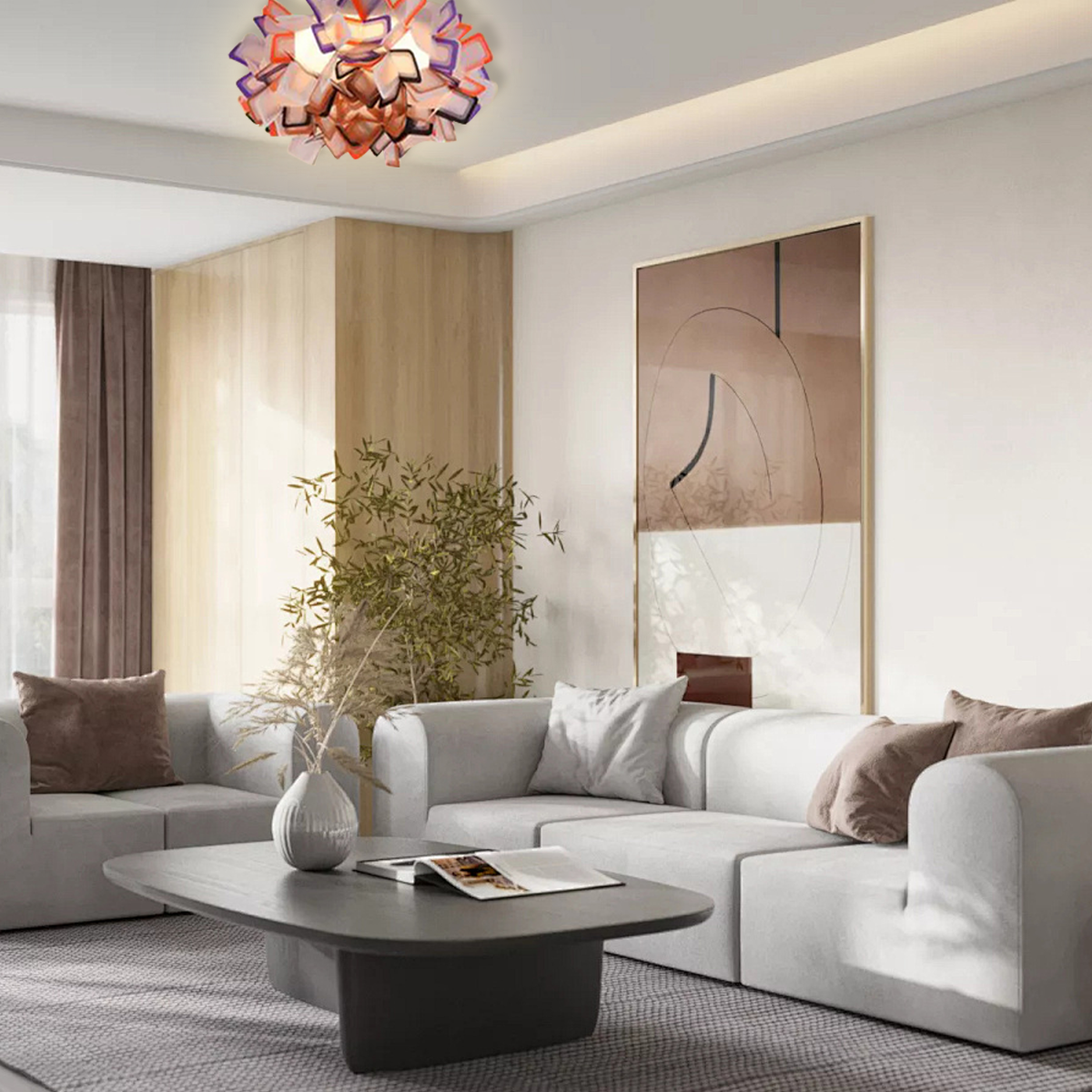 Modern Deckenleuchte LED Blume Acryl Schlafzimmer