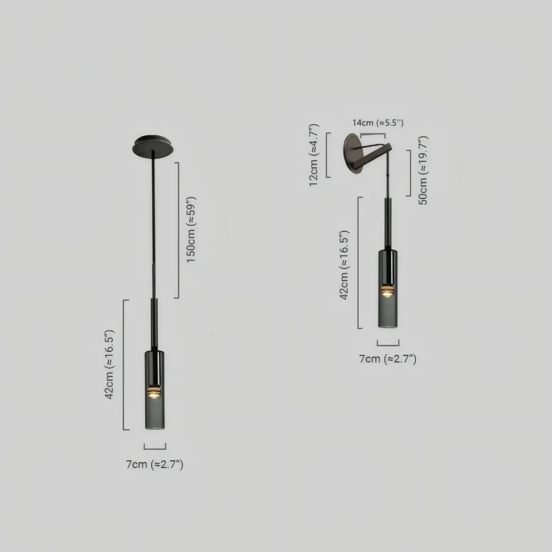 Modern Wandlampe Glas Schwarz Schlafzimmer