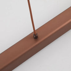 Moderne Pendelleuchte LED Linear Schwarz/Braun Metall Esszimmer