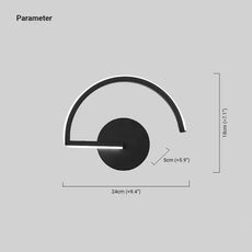 Minimalistisch Wandlampe Metall Schwarz Schlafzimmer