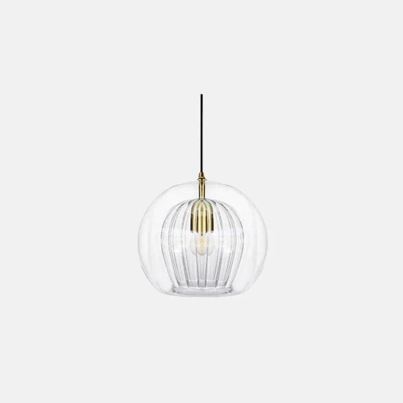 Moderne Pendelleuchte LED Glas Klar/Bernstein Esstisch/Wohnzimmer