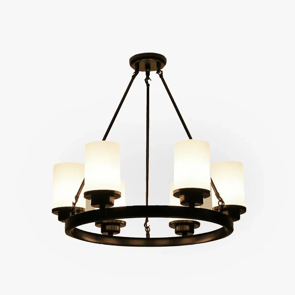 Vintage Kronleuchter Glas Schwarz Esszimmer