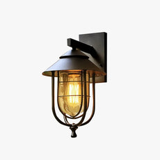 Industriell Wandlampe LED Metall Schwarz Flur/Garten