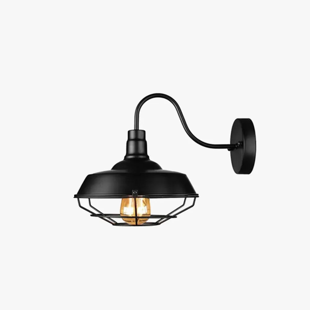 Industriell Wandlampe Metall Schwarz Esszimmer