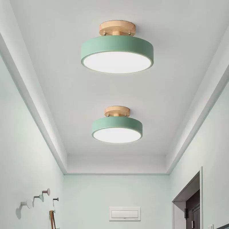 Modern Deckenleuchte Holz Grün Schlafzimmer