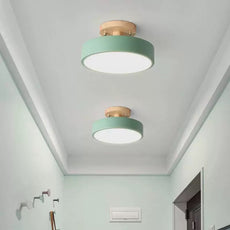 Modern Deckenleuchte Holz Grün Schlafzimmer