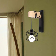 Industriell Wandlampe Metall Schwarz Hof