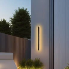 Modern Außenwandleuchte LED Linear Schwarz Garten