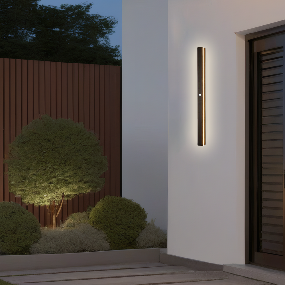 Modern Außenwandleuchte LED Linear Schwarz Garten
