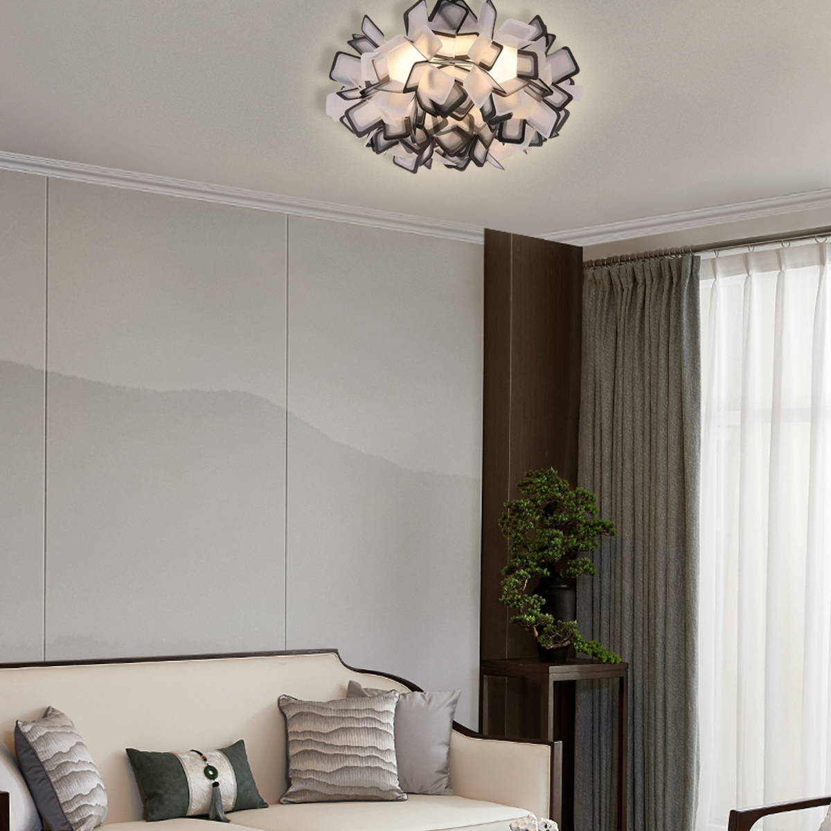 Modern Deckenleuchte LED Blume Acryl Schlafzimmer
