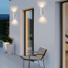 Minimalistische Außenwandleuchte LED Schwarz/Weiß Flur/Balkon/Garten