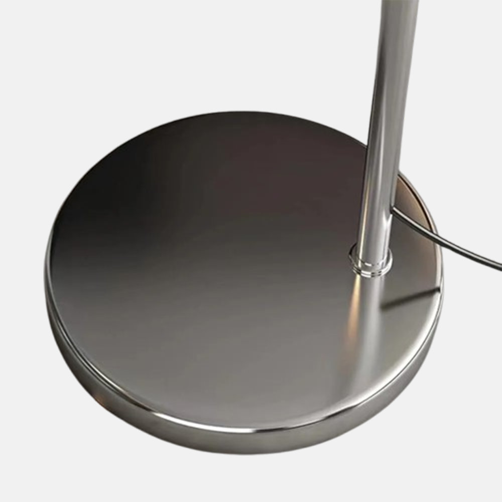 Modern Stehleuchte LED Bogen Silber Metall - solide Sockel